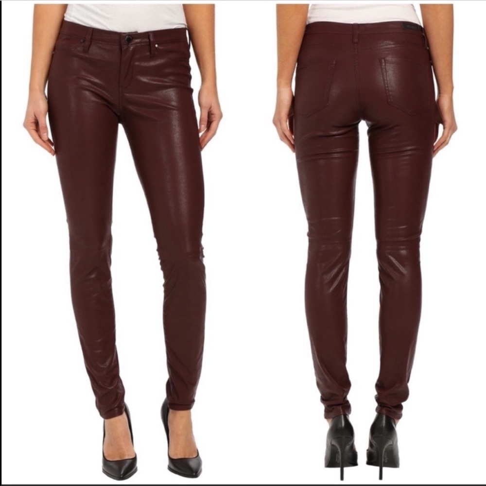 NWT Blank NYC Going Downtown Pants in Oxblood Size 27 - Picture 1 of 2